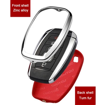 

1Set Zinc Alloy Car Key Cover Case Shell Keycase For Lincoln MKC MKX MKZ,Remote Control Car Key Fob Holder Case Cover Keychain