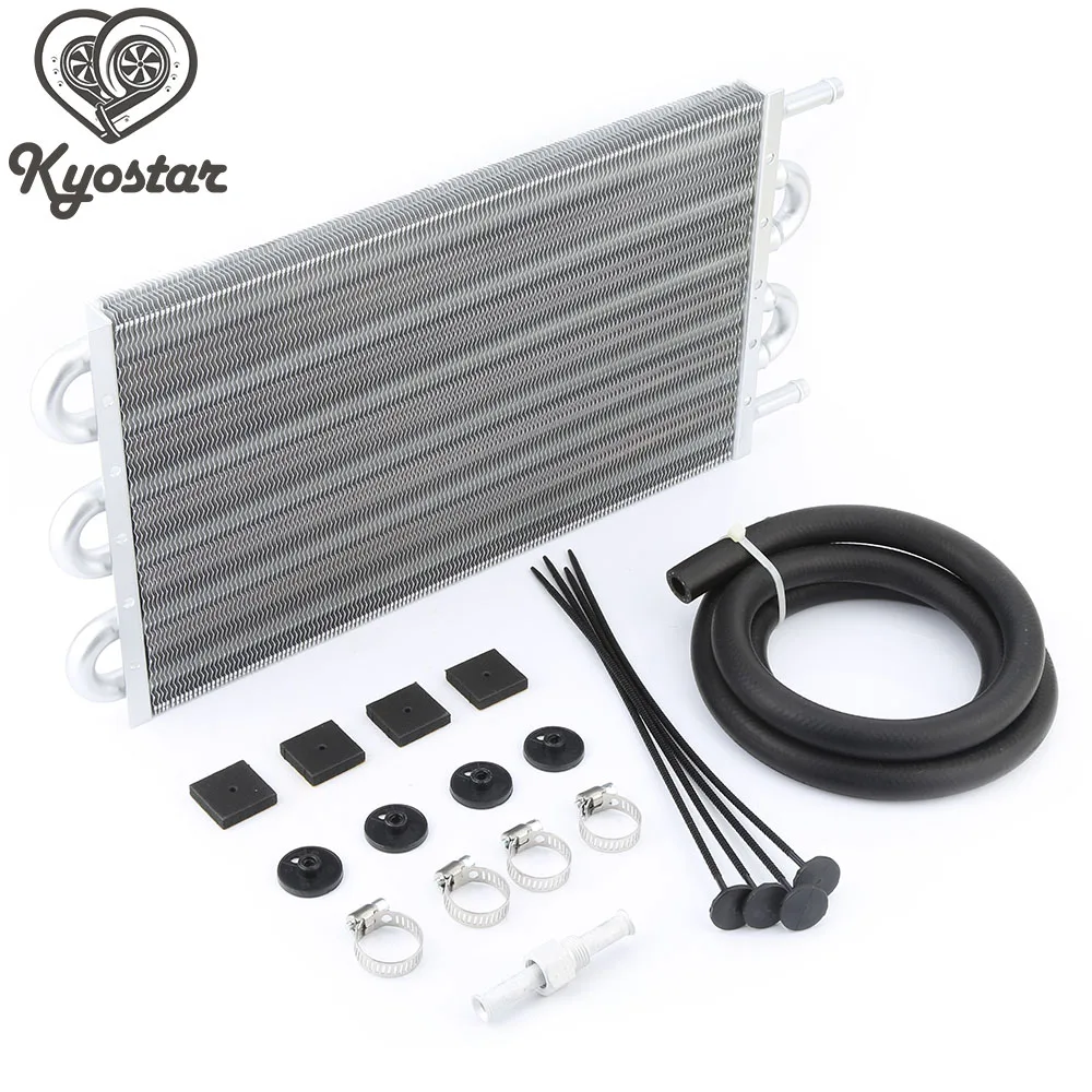 

Aluminum 6 Row Remote Transmission Oil Cooler Core 12'' Auto Manual Radiator Converter Kit