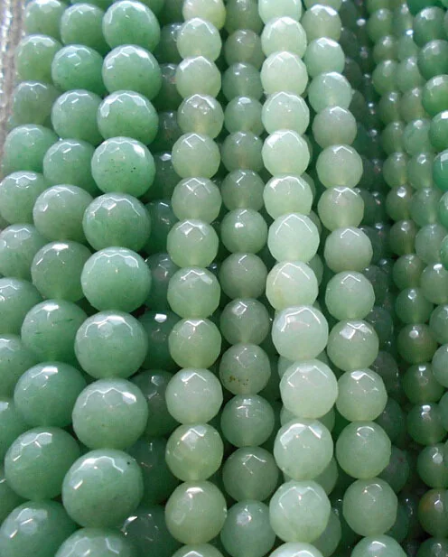 

Wholesale AAA+ Faceted Green Aventurine Natural Stone Beads For Jewelry Making DIY Bracelet 4/ 6/8/10/12 mm Strand 15.5''