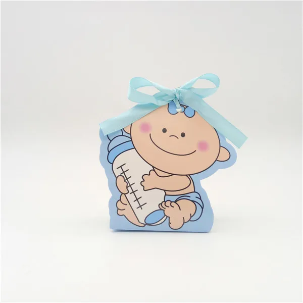 Dualswish 12 шт. розовый и синий детский душ на день рождения Подарочная коробка конфет для детской вечеринки сувениры вечерние принадлежности - Цвет: blue