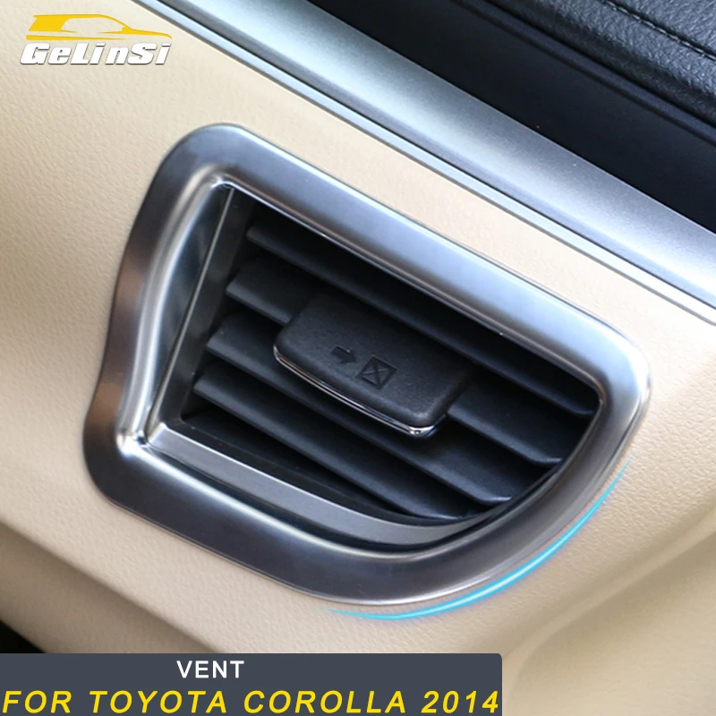 Gelinsi For Toyota Corolla 2014 Car Styling A/C Air Vent Outlet Panel Cover Trim Frame Sticker Interior Accessories | Автомобили и