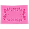 Rectangular Decorative Plaque Tag Scroll Silicone Mold Frame Fondant Chocolate Candy Polymer Clay Mold Cupcake Cookie Baking ► Photo 3/6