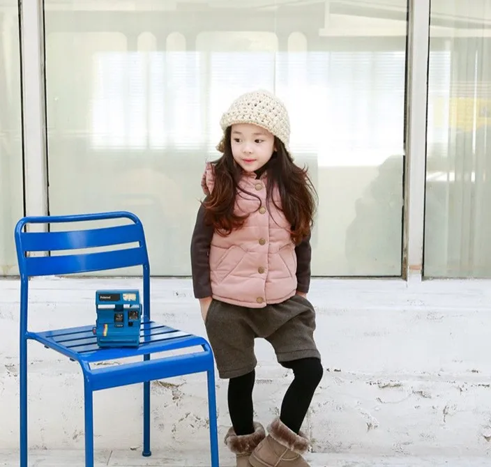 Moda de Inverno Nova Roupas Infantis Meninas Outerwear Cabolsas Crianças Colete Jaquetas Bebê Sólido Quente Coletes Frete Grátis 2020 3 High Quality Mamãe e Bebê