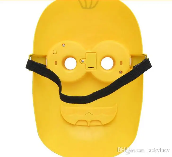  Minions Little Yellow People Cartoon LED Flash Cosplay Film Mask For Halloween Xmas Kids Toys Adult Party Decoration Supplies