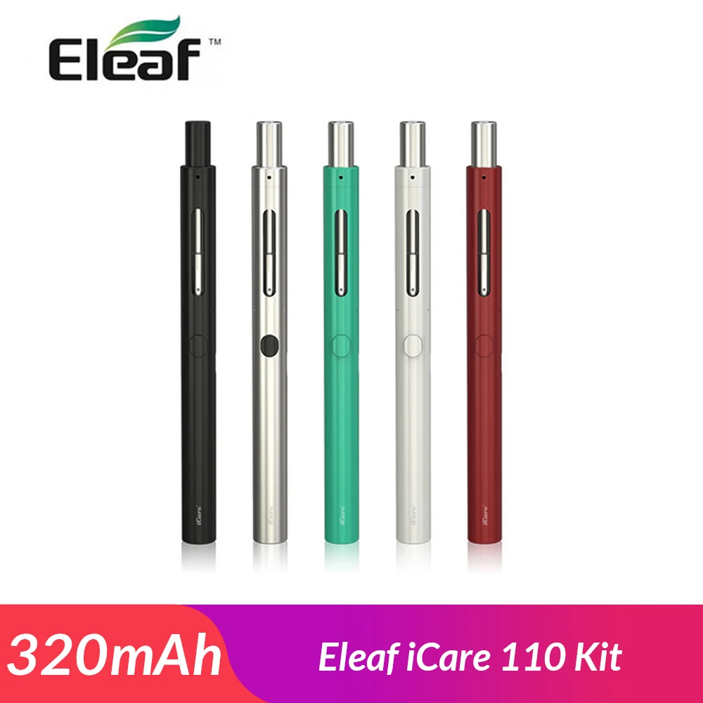 Продвижение Eleaf Икар 110 Starter Kit 1,3 мл собран в 320 мАч Batteer с Eleaf IC 1.1ohm катушки электронная сигарета vape