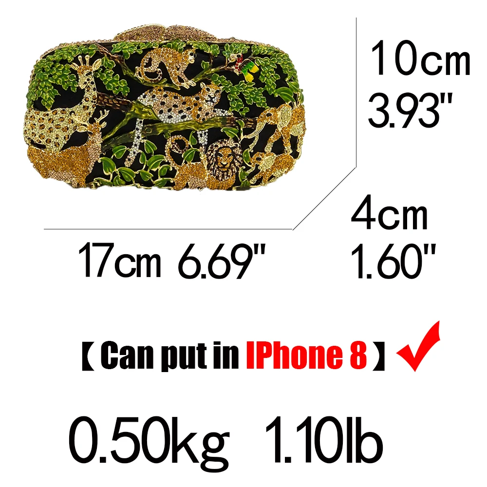 Boutique De FGG Rain Forest Jungle Women Crystal Animal Zoo Evening Bags Ladies Diamond Party Handbag Bridal Wedding Clutch Bag Boutique De FGG Rain Forest Jungle Women Crystal Animal Zoo Evening Bags Ladies Diamond Party Handbag Bridal Wedding Clutch Bag