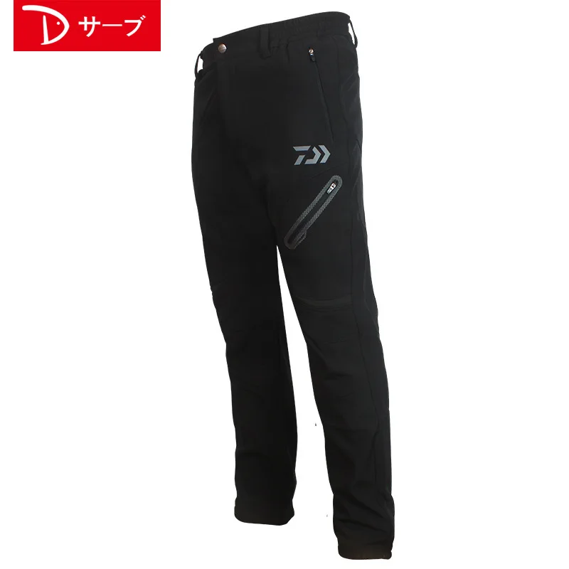 

Outdoor DAIWA dawa fishing trousers men's Winter Waterproof trousers fleece thickening soft shell hiking climbing pants M-6XL