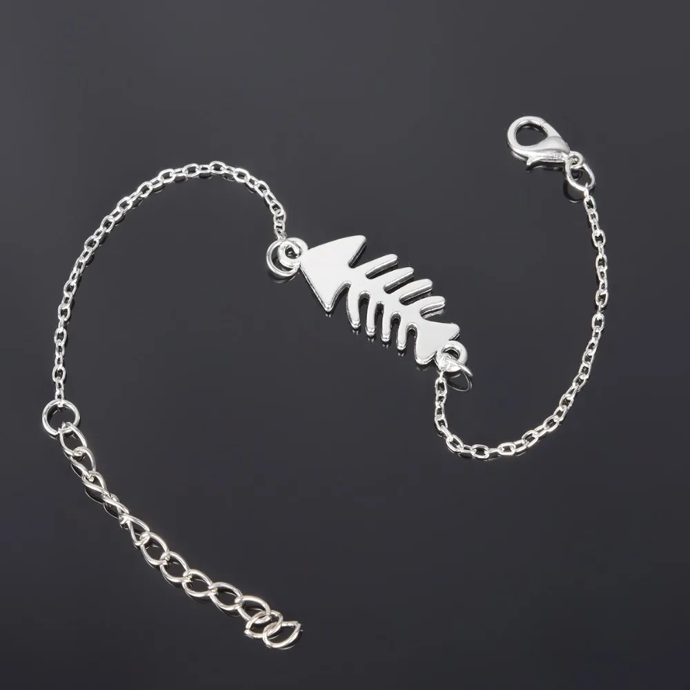 Simple Style Silver Plated Charm Bracelet Jewelry Gift Wedding Banquet Wholesale Top Quality 1 D2 1