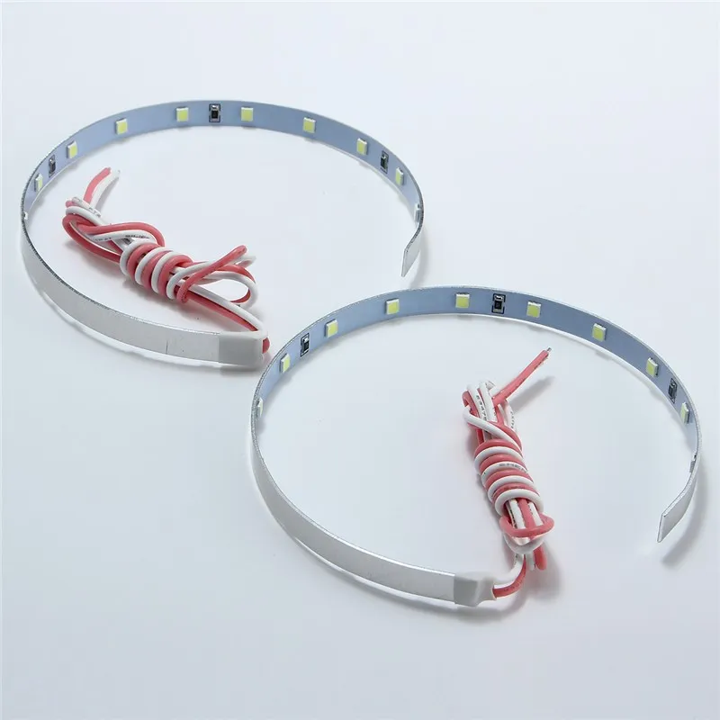 2 قطع LED متعدد الألوان السوبر مشرق 360 درجة SMD شيطان ليد هالو خواتم طقم الشيطان العين لجميع سيارة مصباح أمامي لجهاز الإسقاط