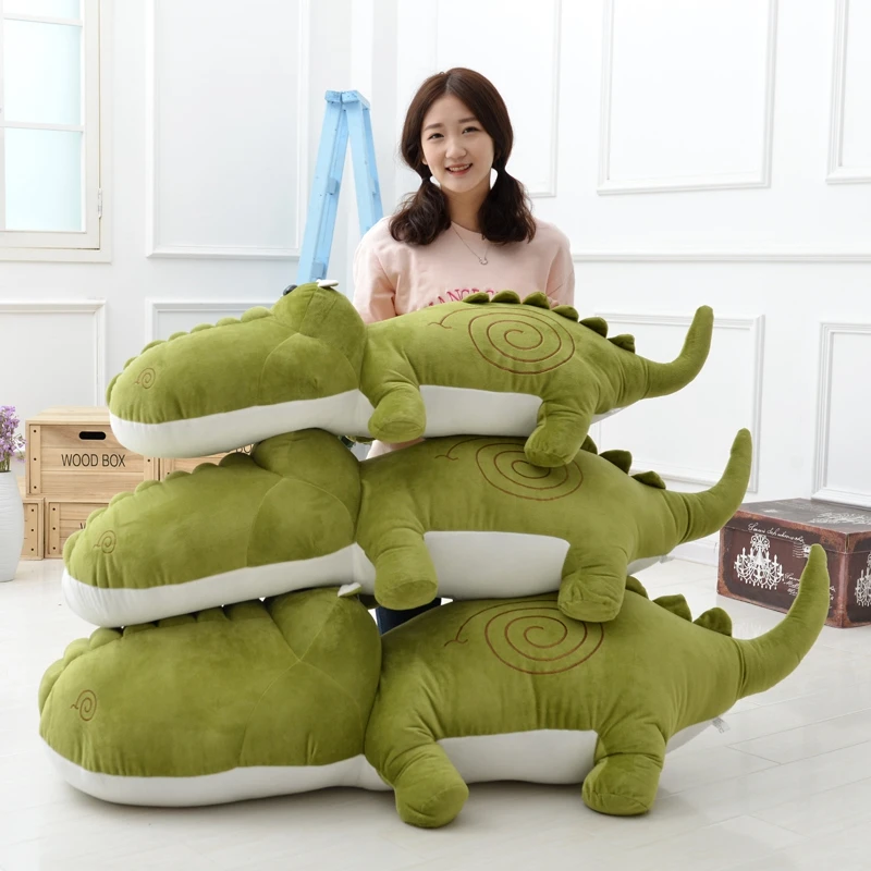Dorimytrader Large Cuddly  Animal Crocodile Plush Toy Big Stuffed Soft Cartoon Alligator Pillow Children Play Doll Lover Gift 160cm 140cm 120cm 100cm DY50009 (11)