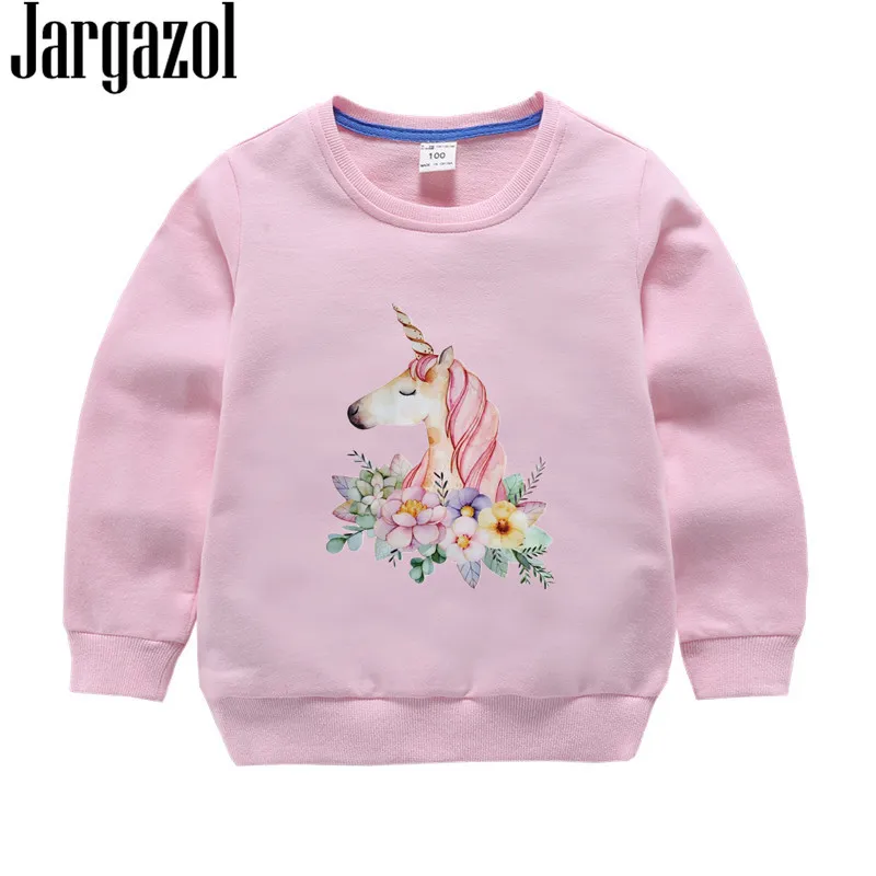 

Jargazol Kids Clothes Toddler Baby Girls T Shirt Cartoon Unicorn Printed Autumn Spring Long Sleeve Sweater Unicorn Party Shirts