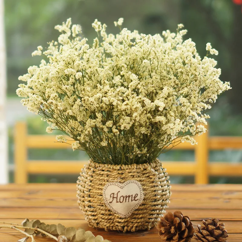 Festival Gift Bouquet Of Dried Flowers Home Decoration True Flower Ornaments Starry Forget-Me-Not With Small Basket JH64 (2)