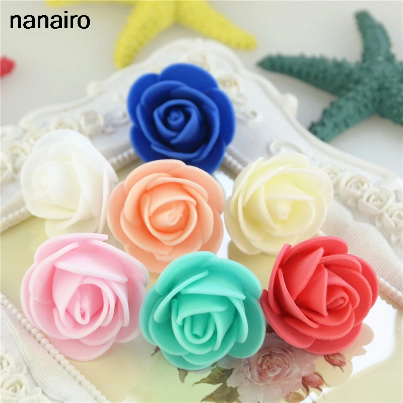 

30pcs Cheap Mini PE Foam Rose Flower Head Artificial DIY Flowers Ball For Wedding Home Decoration Festive Home Party Supplies