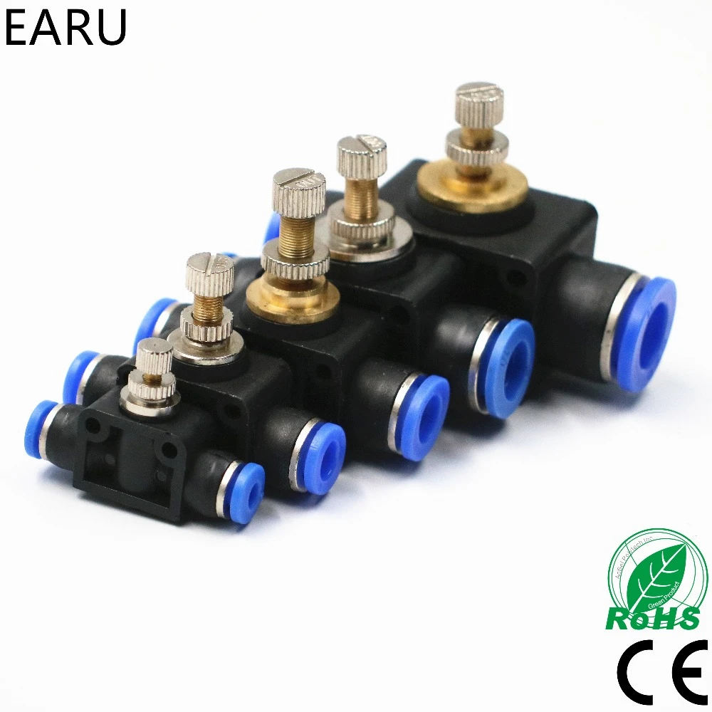 Color: OD 4MM Xucus Air Flow Pneumatic Water Hose Tube Speed Control Valve Pressure Fittings Throttle Valve SA 4-12mm Color: OD 4MM Xucus Air Flow Pneumatic Water Hose Tube Speed Control Valve Pressure Fittings Throttle Valve SA 4-12mm