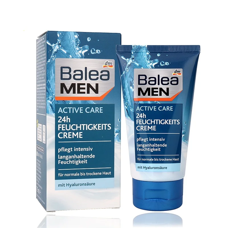 Balea Для мужчин Активный Уход 24 H Увлажняющий дневной крем гиалуроновой кислоты длительный увлажняющий для сухой кожи легко впитывается без смазки