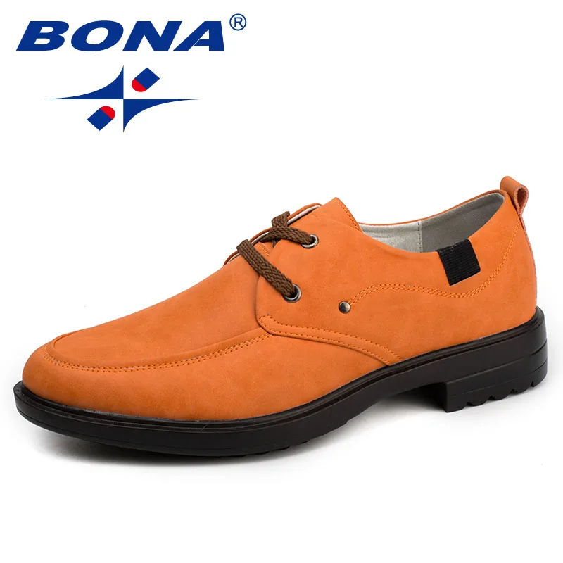 

BONA New Fashion Style Men Casual Shoes Microfiber Men Loafers Lace Up Men Flats Comfortable Male Shoes Light Free Shipping