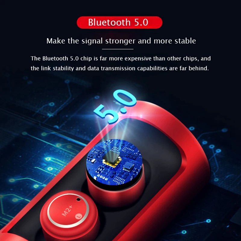Беспроводные наушники TWS Bluetooth 5 0 HIFI спортивная водонепроницаемая гарнитура мини
