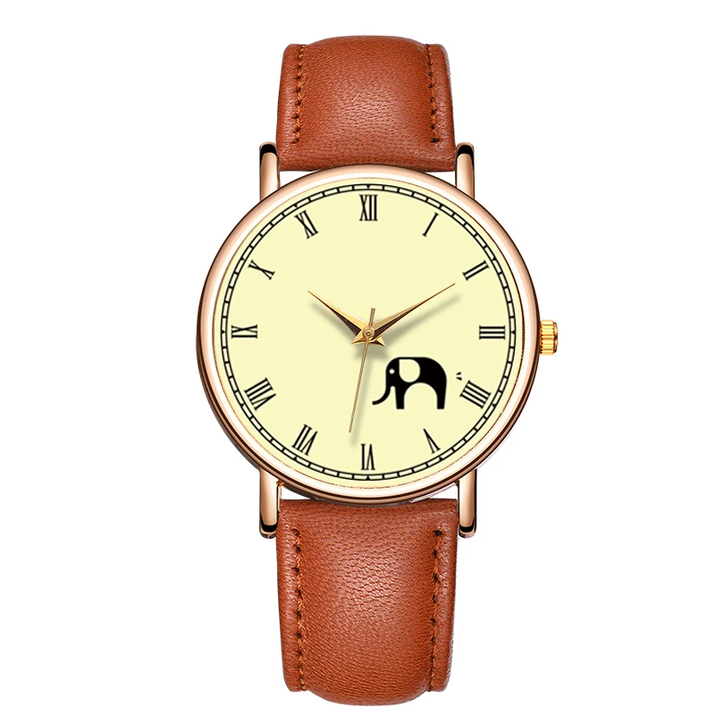 B 9101 BAOSAILI Rose Gold Case Yellow Face Wrist Watches Women Dress