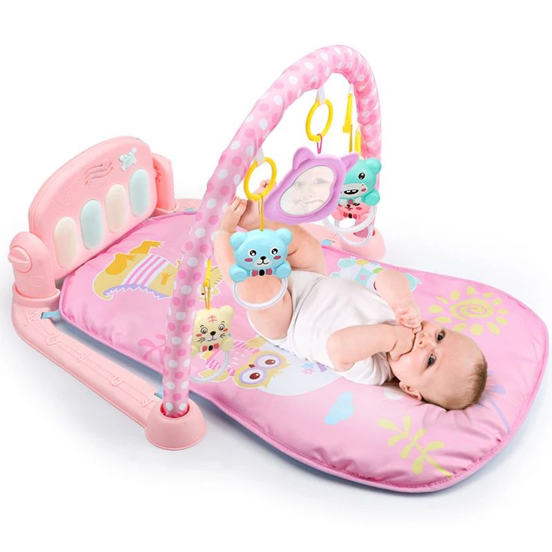 Skup Mata do zabawy dla dzieci 3 w 1Baby Gym zabawki miękkie oświetlenie grzechotki zabawki muzyczne dla niemowląt zabawki edukacyjne grać na pianinie Gym prezenty dla dzieci
