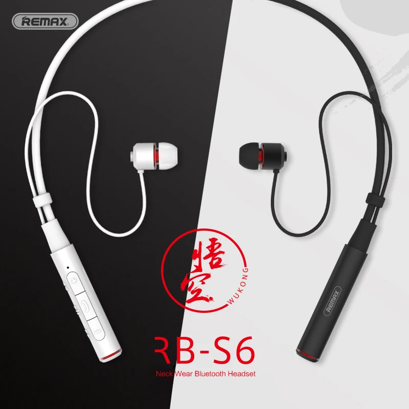 

Remax RB-S6 Sports Neckband Bluetooth Headset Wireless Stereo Earphone Music Headphone Bluetooth V4.1 HD Mic Multi Connections
