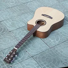 Guitarras eléctrica acústica sólido acero cuerdas baladas folk pop Flattop 41 pulgadas Guitarras ra picea asperata corte de luz electro