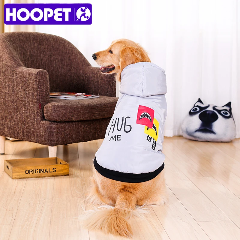 

HOOPET Pet Dogs Big Dog Clothes Cotton-padded Clothes Autumn and Winter Two Feet Thicken Warm