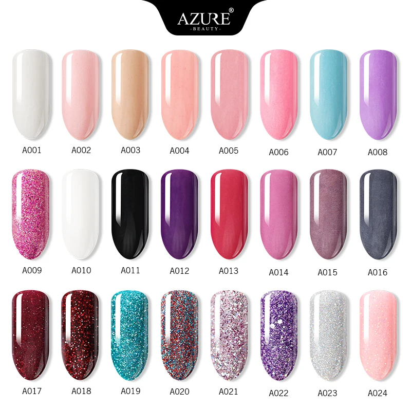 Azure Beauty Dipping Powder Nail Art Gradient Color Dip Powder 24 Colors For Choose Shiny Nail Powder Decorations Aliexpress Beauty Health