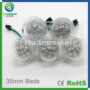 밀키 쉘 12V 입력 프로그래밍 가능한 드라이브 ic RGB led 픽셀 램프 모듈 SMD 9 led 포인트 광원 100 개/갑