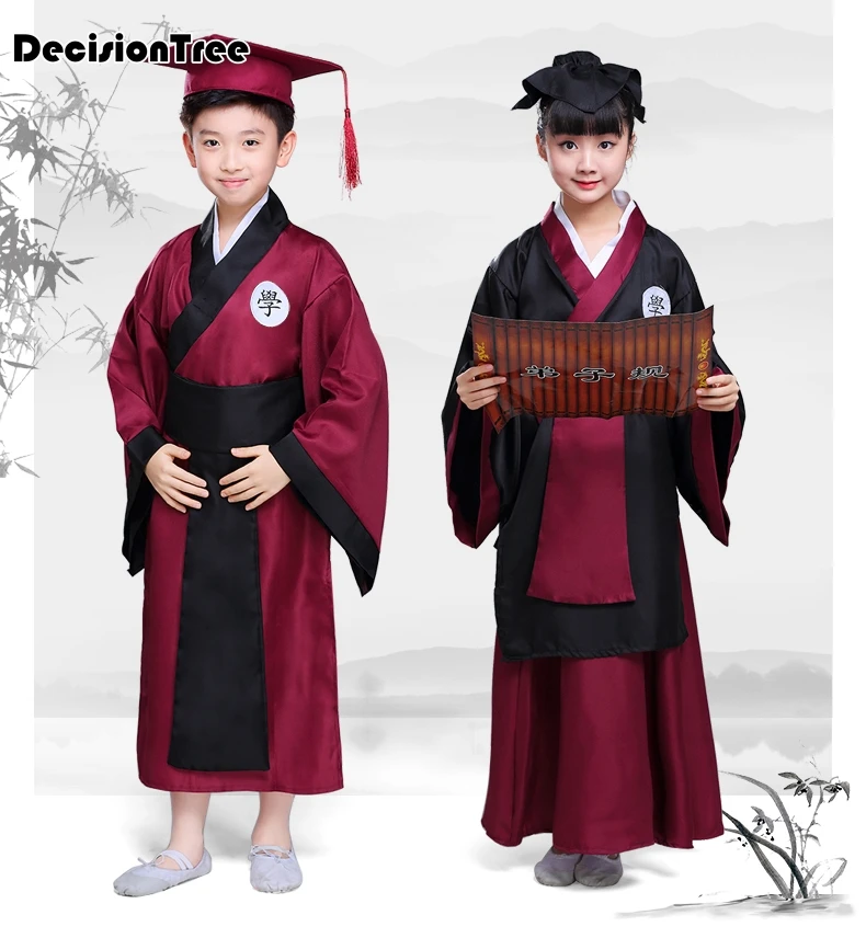 Новые китайские народные hanfu топы для мальчиков, этническая блуза с длинными рукавами, китайский традиционный костюм, детский Древний китайский стиль