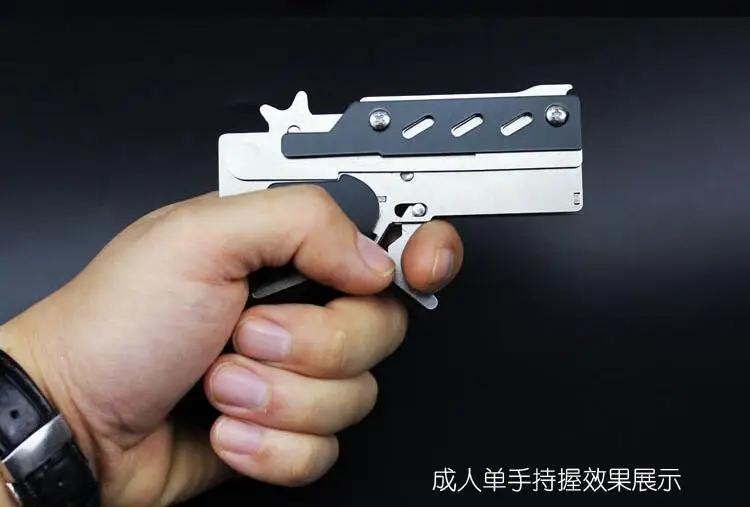Цвет мини складной сухожилия съемки игрушечный пистолет с подарком Чехол для мальчиков для активного отдыха спортивные резинкой пусковое устройство ручной пистолет A626
