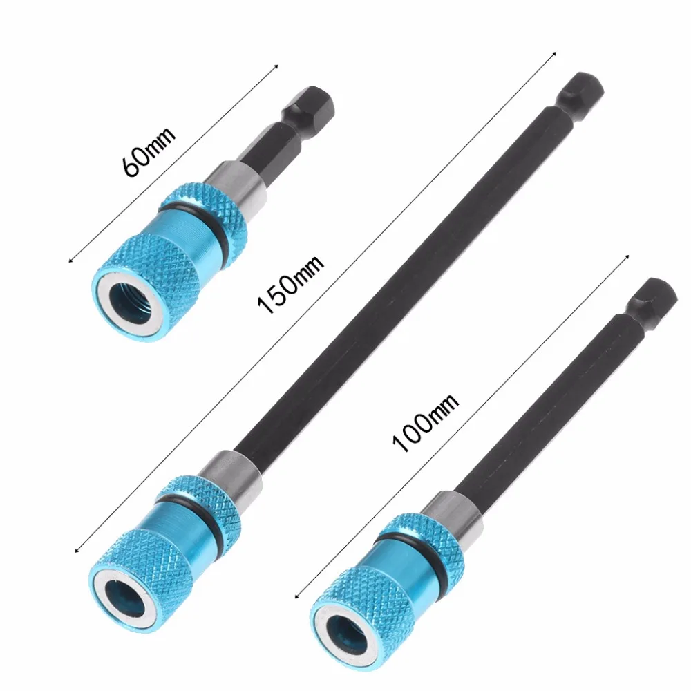 Buy 3Pcs 1/4" Hex Hex Shank Drill Screw Drywall Screw Bit Holder Quick