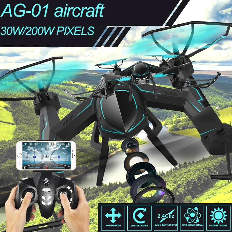Drone 2.4 ГГц 4 канала 6 оси HD 0.3/2.0mp Камера WI-FI FPV-системы парение высота держать фотографии Дистанционное управление quadcopter самолета