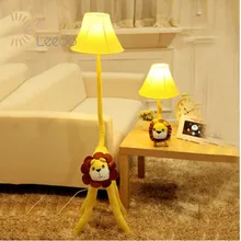 Детский домик e27 торшер экологический мультфильм деревенский ткань прикроватный светильник милый Лев животное светильник DY-1164