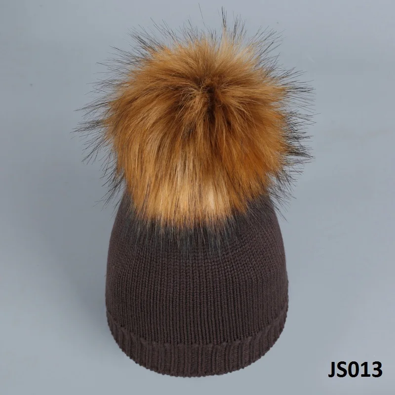 Girita, женская зимняя вязаная шапка, шапки для женщин и девочек, флисовые вязанные шапочки, шапка с помпоном, меховая женская теплая шапка s - Цвет: coffee