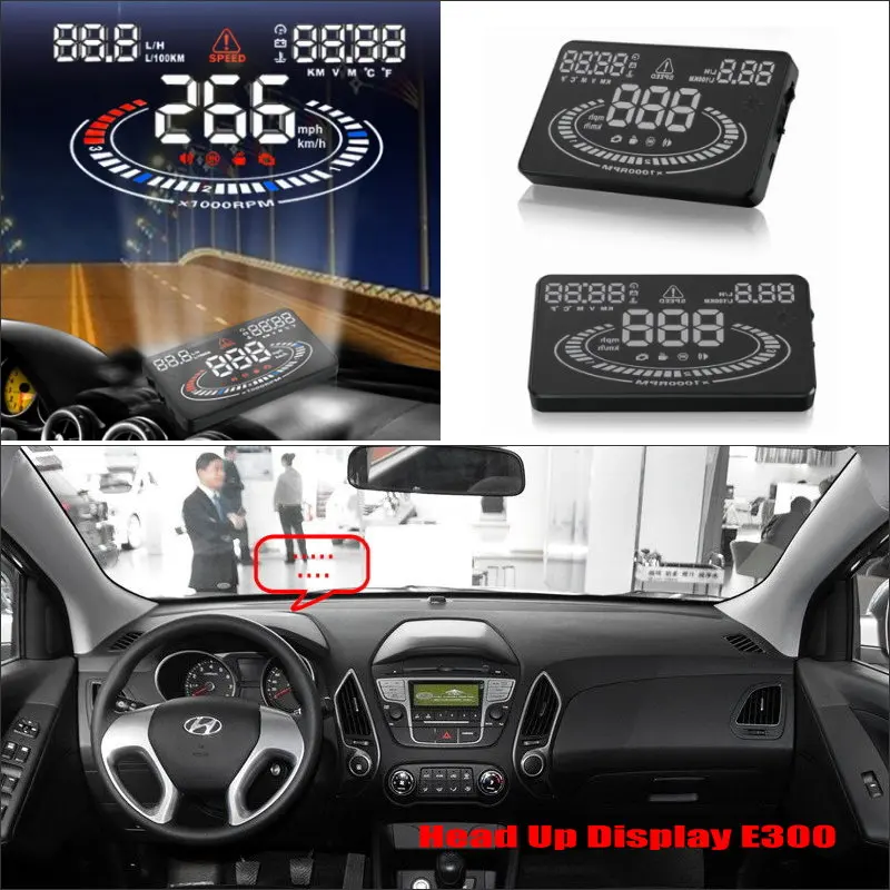 Автомобиль HUD Дисплей для Hyundai ix35 / Tucson 2009 ~ 2016 безопасное вождение Экран проектор
