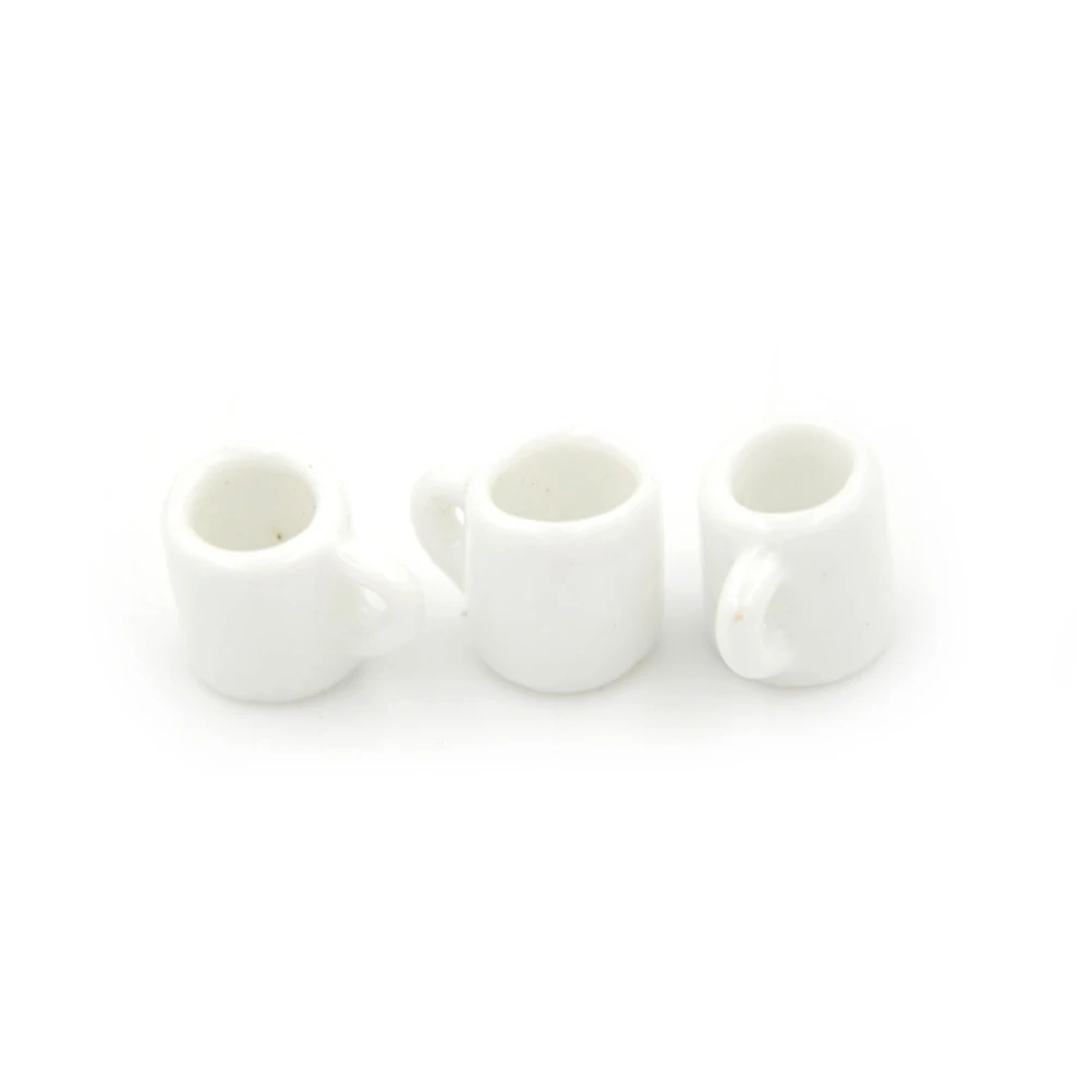 112 White Doll Mini coffee Cups Mugs Dolls House Miniature Dollhouse