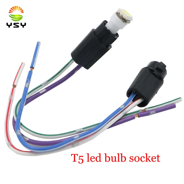 Indicateur d'avertissement de tableau de bord de voiture, Y T5 286 W2W T5  W3W 37 73 74 Auto T5 support d'ampoule LED dur adaptateur connecteur prises  de faisceau - AliExpress