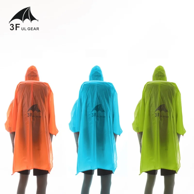 

3F Ul Gear 3 IN 1 Ultralight Hiking Cycling Raincoat Outdoor Awning Camping Mini Tarp Sun Shelter 15D Silicone 210T Taffeta