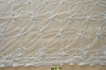 

Free DHL cotton 15yards guipure lace fabric /african cord for party wedding dress Embroidery beaded lace white ivory Black