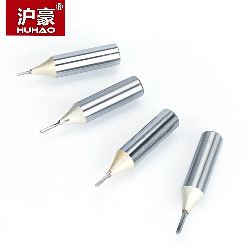HUHAO 1 шт. 1/4 &quot1/2&quot Хвостовик TCT прямые фрезы Деревообработка резьба 2 Флейта