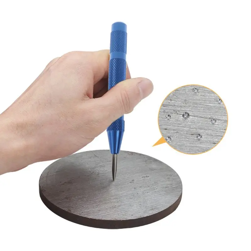 5 Inch Automatic Center Pin Punch Spring Loaded Marking Starting Holes Tool Wood Press Dent Marker Woodwork Tool Drill Bit