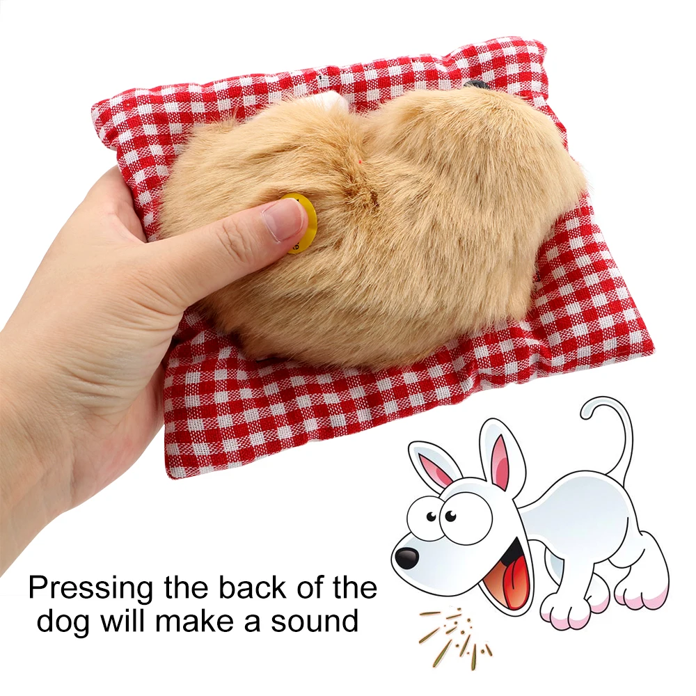 

LEEPEE Cute Plush Dogs Dashboard Decoration Simulation Sleeping Dog Toy Car Styling Car Ornament ABS With Sound Auto Accessories