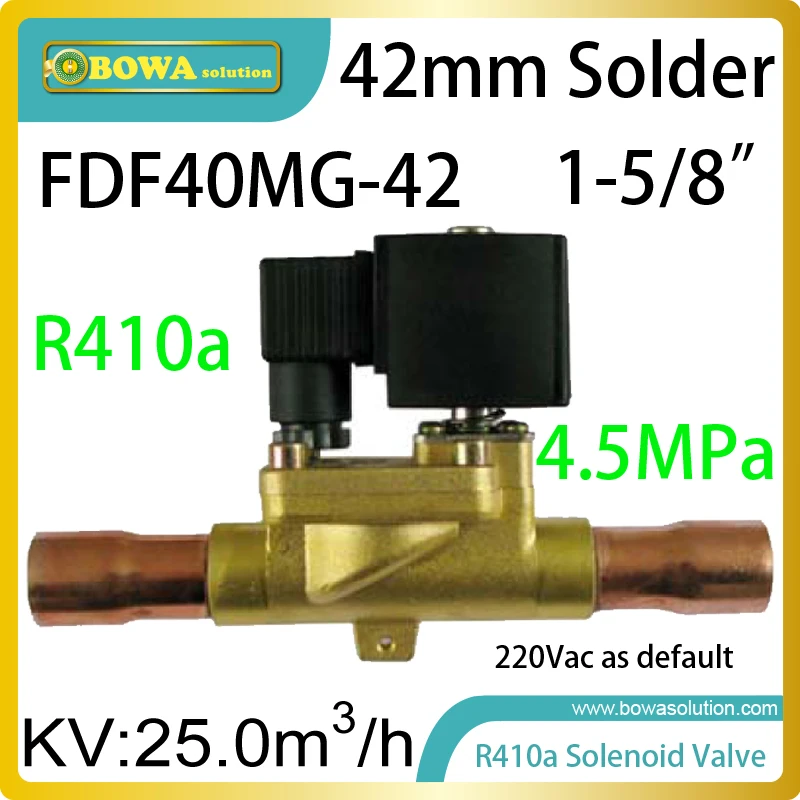 R410a refrigerant solenoid valves is larger cooling capacity and larger