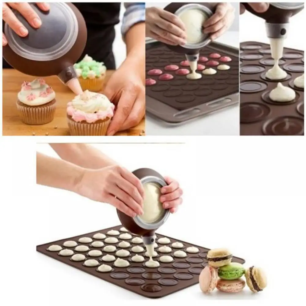 Выпечка пирожных Макарон украшения ручка Силиконовая заварной крем торт Muffin 3