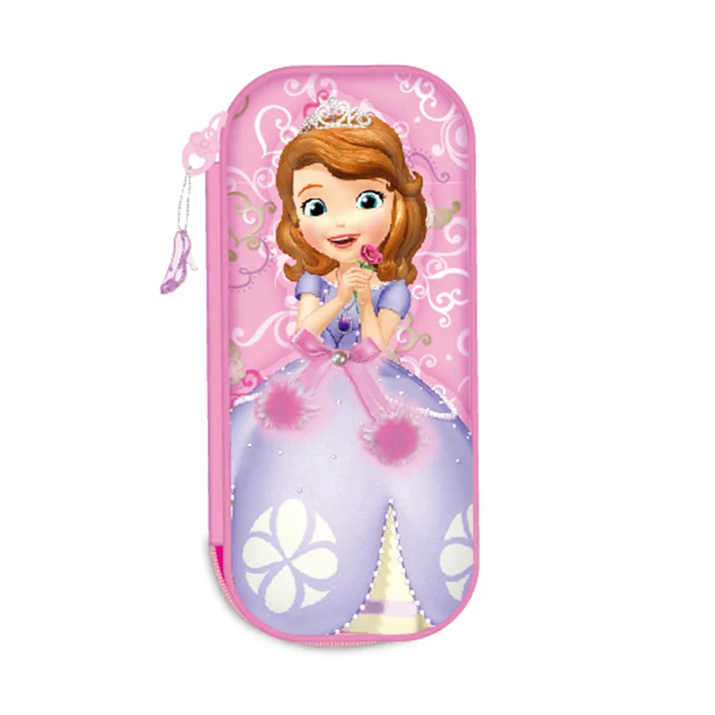 girls Cartoon princess snow White pencil case disney student EVA Sophia large capacity pencil bag for kids School gift