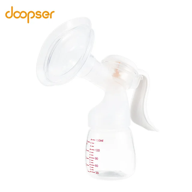 

Doopser Manual Breast Pump With 150ml Bottle BPA Free Ergonomic Baby Breast Feeding Anti Back Flow Milking Tool Breast Pumps