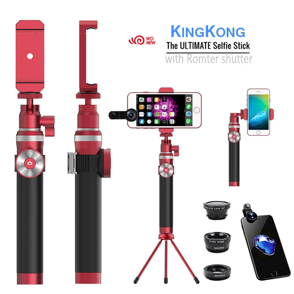  Aluminum alloy Extendable Handheld Bluetooth Selfie Stick Monopod with Tripod For IPhone 5 6 6s 7 S