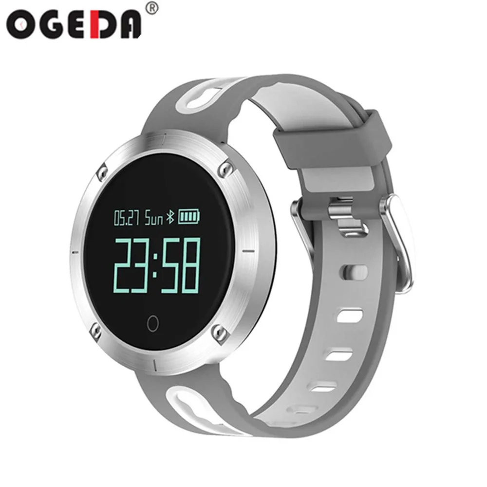 

OGEDA Fashion Smart Watch Women Bluetooth Heart Rate Wristband Blood Pressure Monitor Fitness Tracker Sports Band SmartWatch New