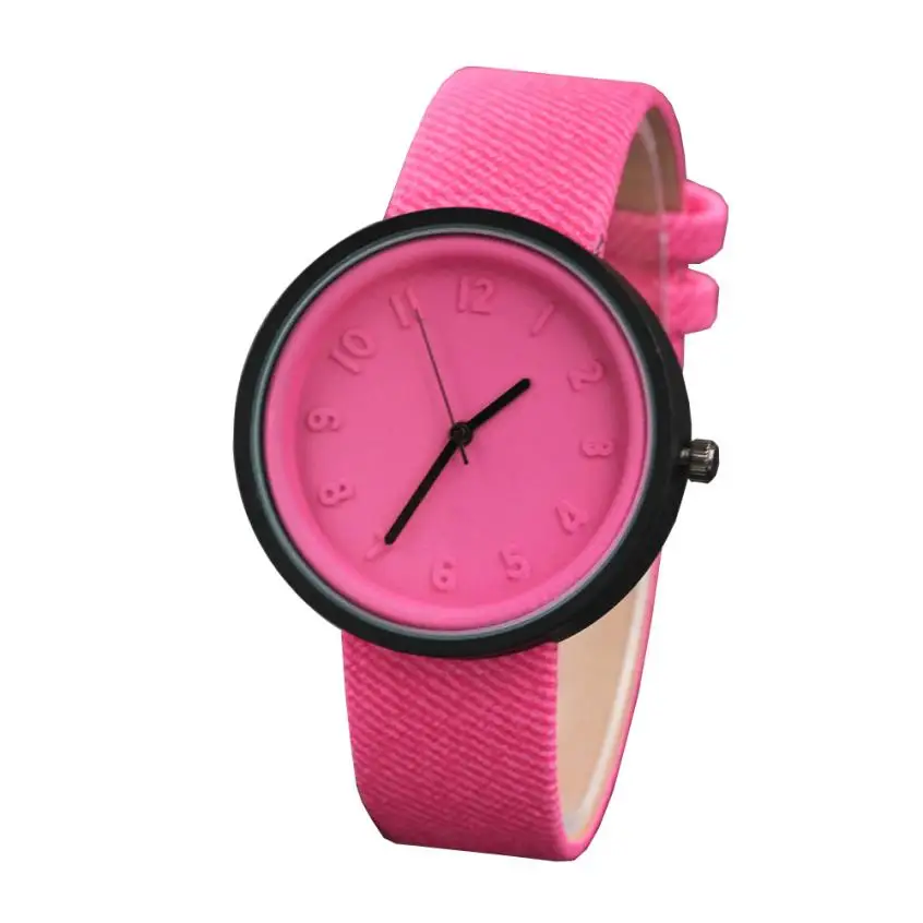 

Timezone #301 Candy color Unisex Simple Number watches women japanese fashion luxury watch Quartz Canvas Belt Wrist Watch