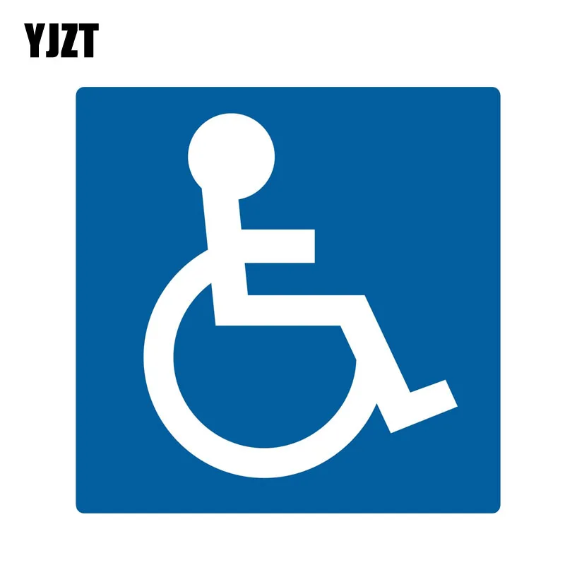 

YJZT 13.9CM*13.9CM Car Stickers Handicap Parking Funny PVC Warning Decal 12-0903